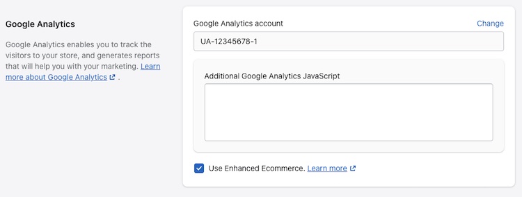 Shopify - Google Analytics